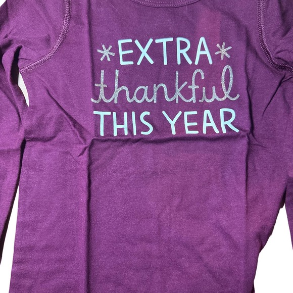 Cat & Jack Toddler Extra Thankful This Year Thanksgiving  T Shirt 3T - Picture 1 of 3
